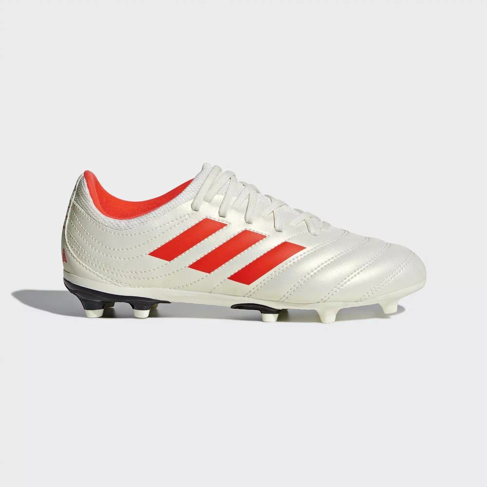 Adidas Copa 19.3 Firm Ground Tacos de Futbol Blancos Para Niño (MX-65168)